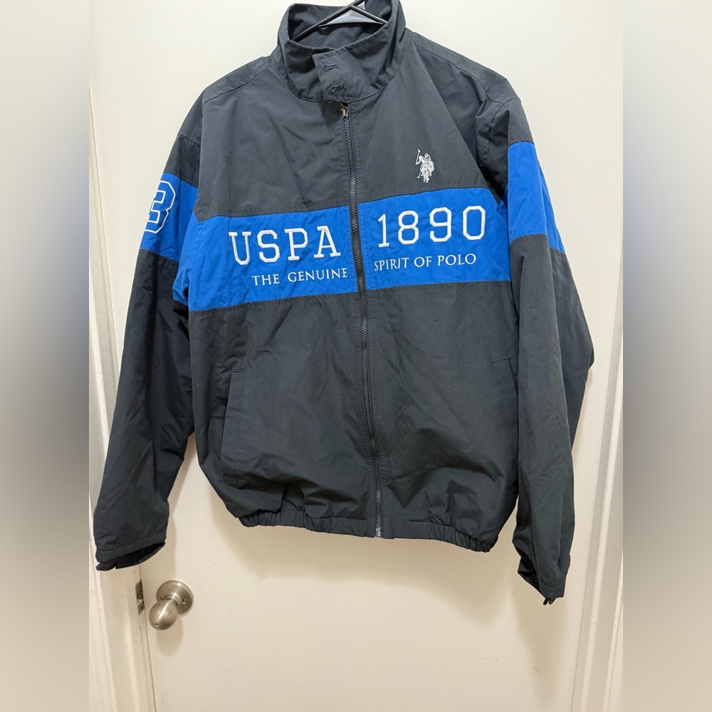 U.S. Polo Assn. Black and Blue Bomber Jacket